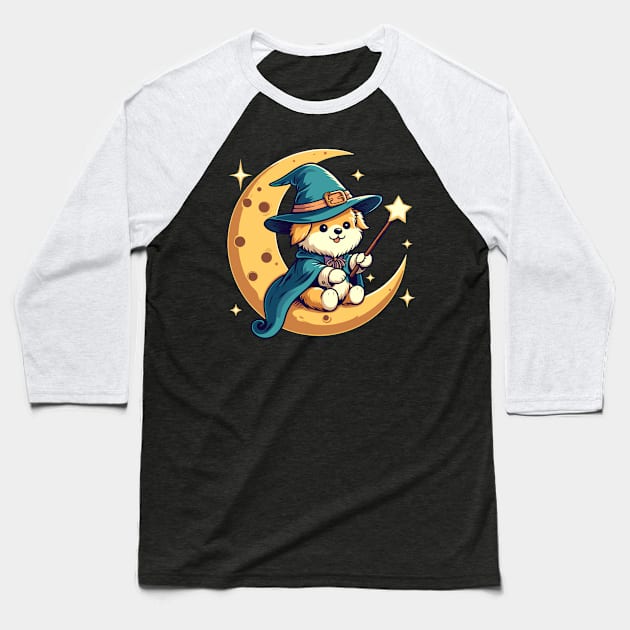 the magic corgi dog Baseball T-Shirt by rosaliasa